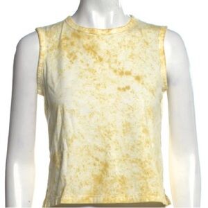 Yellow and white tie dye RACHEL ZOE tank top